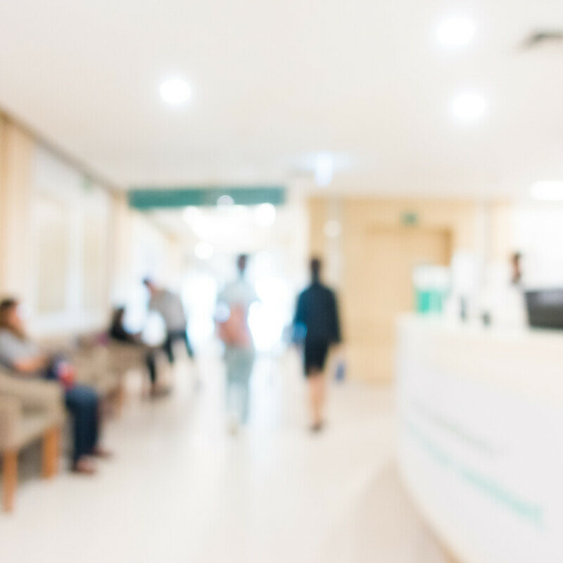 Abstract blur hospital and clinic interior for background